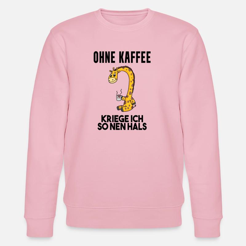 Kaffee Spruch lustig - Stanley/Stella Unisex Bio-Sweatshirt CHANGER - Hellrosa