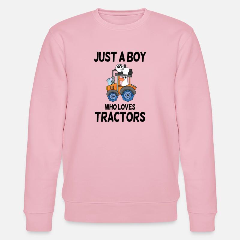 Traktor Trecker Spruch - Stanley/Stella Unisex Bio-Sweatshirt CHANGER  - Hellrosa