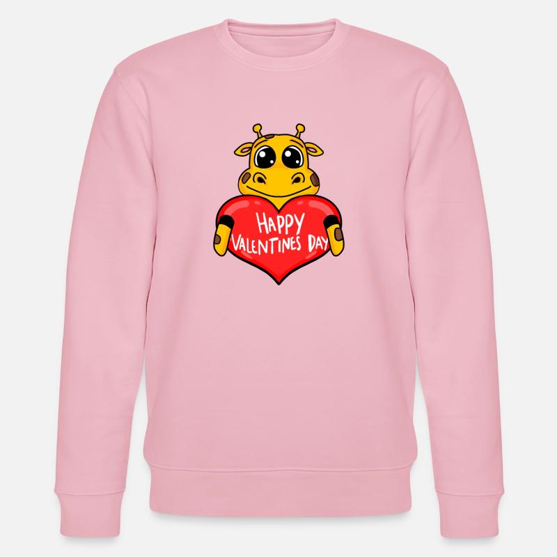 Girafe cœur de la Saint-Valentin - Sweat bio CHANGER Stanley/Stella Unisexe - rose pâle