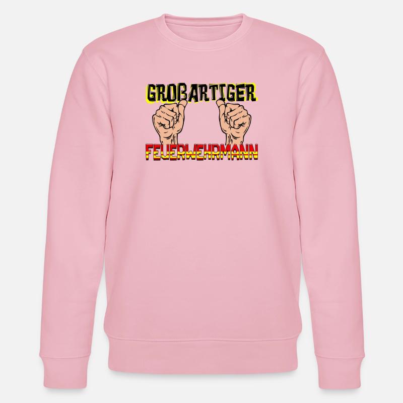 Lebensretter Feuerwehr Statement Feuerwehrmann - Stanley/Stella Unisex Bio-Sweatshirt CHANGER  - Hellrosa