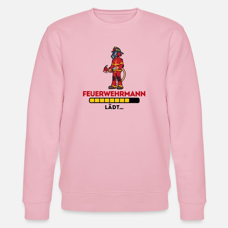 Feuerwehr Brandschutz Statement Feuerwehrmann - Stanley/Stella Unisex Bio-Sweatshirt CHANGER  - Hellrosa