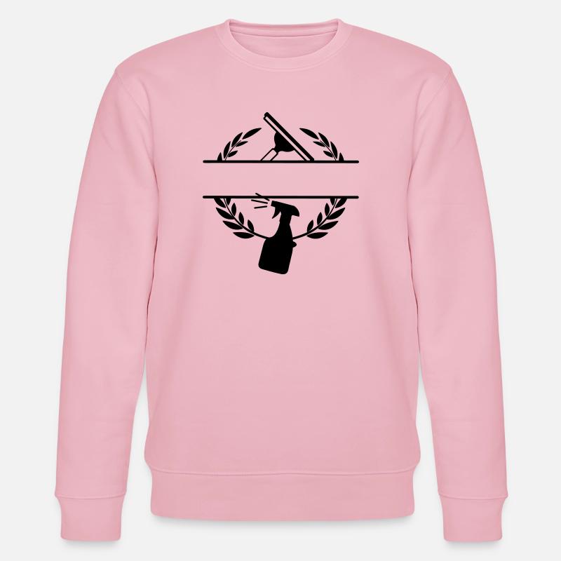 Sauberer Fensterwascher Logo Lorbeerkranz - Stanley/Stella Unisex Bio-Sweatshirt CHANGER  - Hellrosa