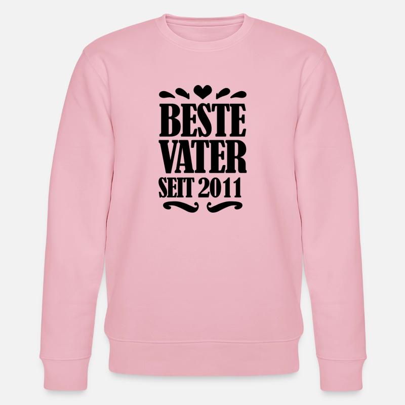 Bester Vater seit 2011 - Stanley/Stella Unisex Bio-Sweatshirt CHANGER - Hellrosa