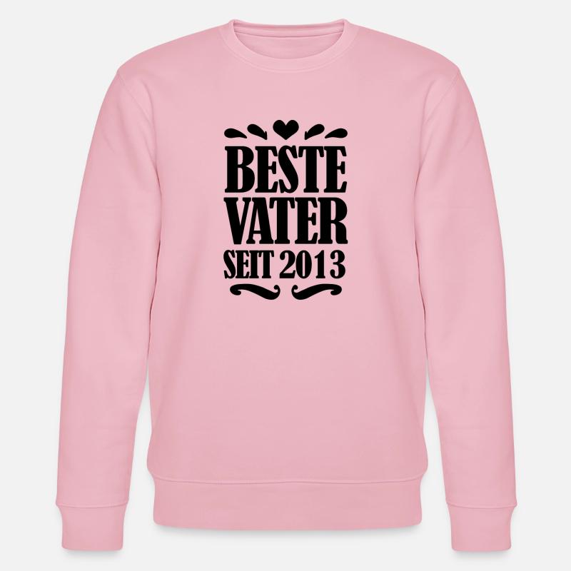 Bester Vater seit 2013 - Stanley/Stella Unisex Bio-Sweatshirt CHANGER  - Hellrosa