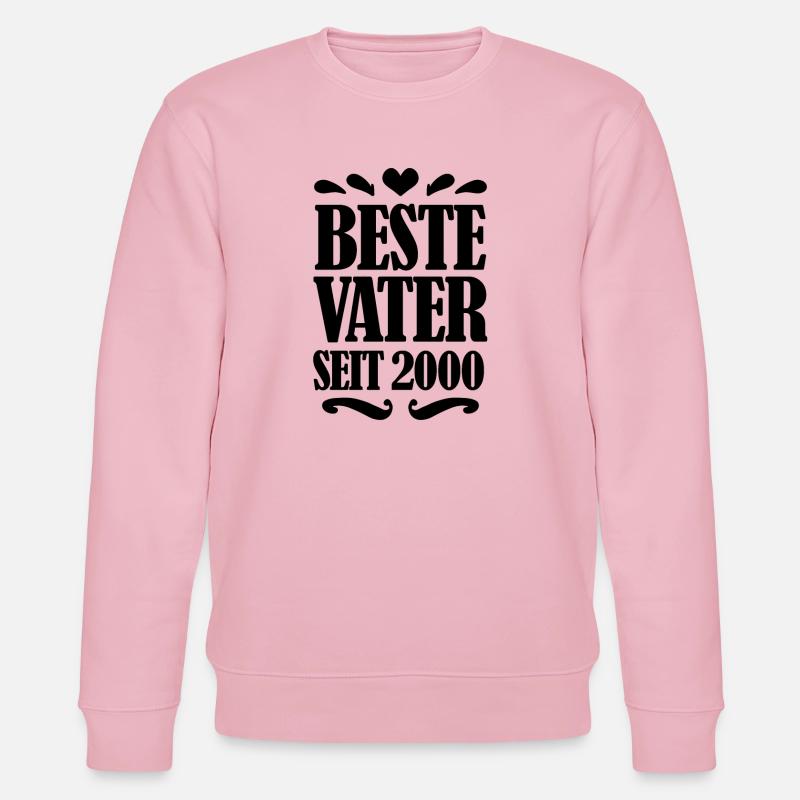 Bester Vater seit 2000 - Stanley/Stella Unisex Bio-Sweatshirt CHANGER - Hellrosa