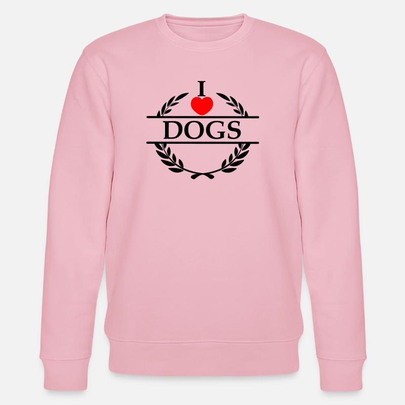 Ich liebe Hunde - Stanley/Stella Unisex Bio-Sweatshirt CHANGER  - Hellrosa