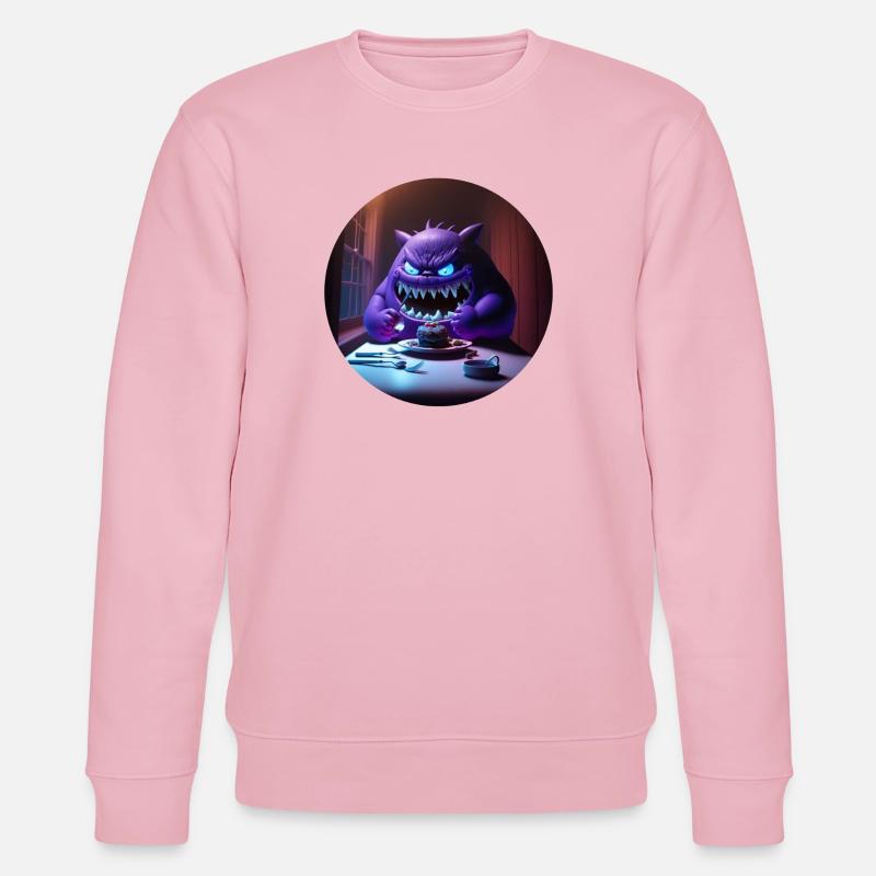 Süsses Monster Comic - Stanley/Stella Unisex Bio-Sweatshirt CHANGER  - Hellrosa