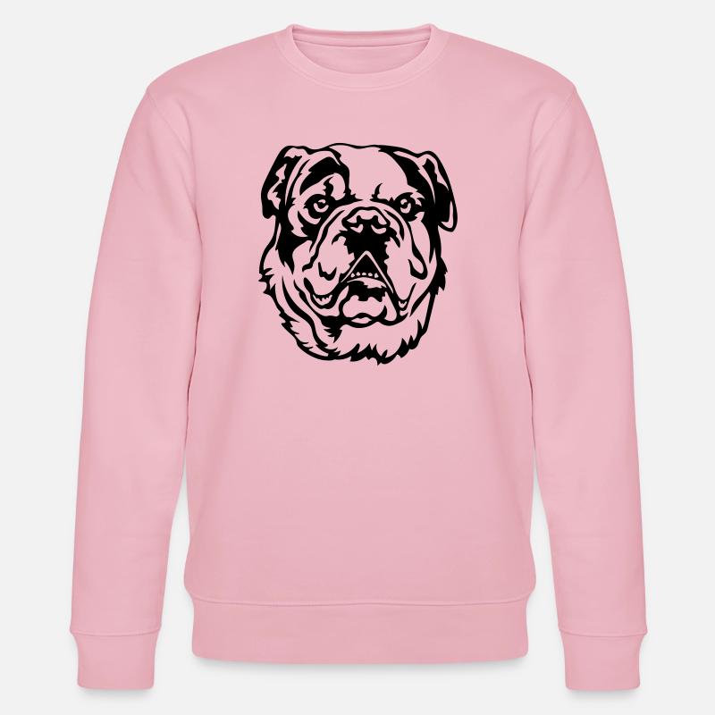 Tête de bouledogue continental - Sweat bio CHANGER Stanley/Stella Unisexe - rose pâle