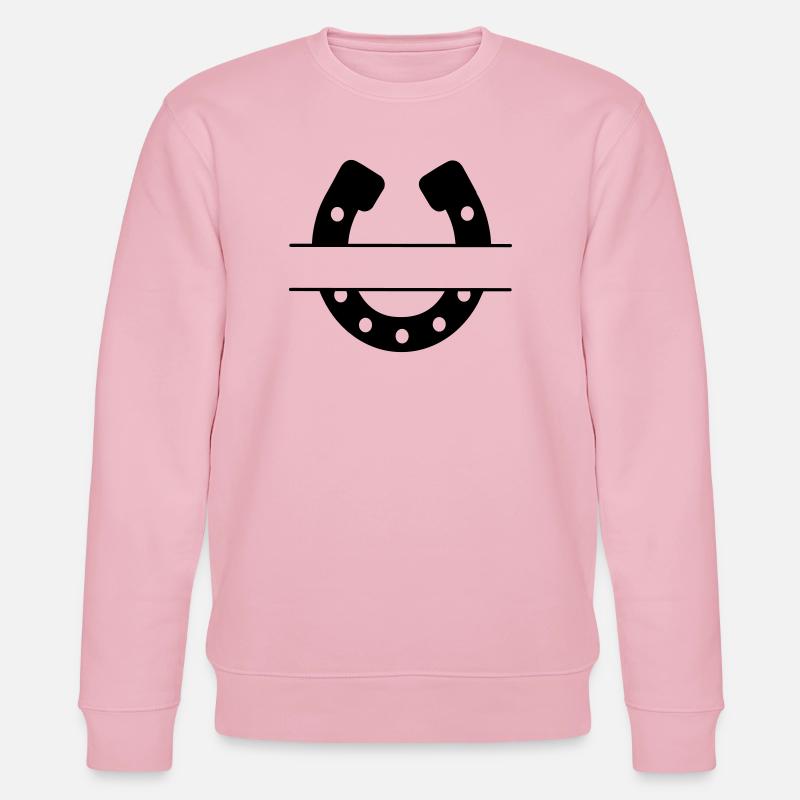 Hufeisen Bedeutung von Glück - Stanley/Stella Unisex Bio-Sweatshirt CHANGER - Hellrosa