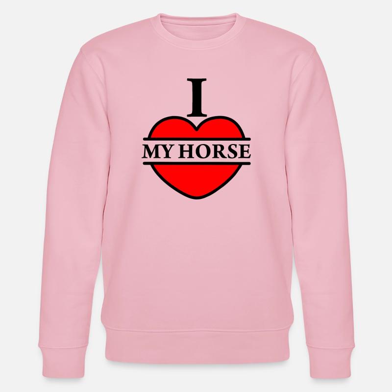 Ich liebe mein Pferd - Stanley/Stella Unisex Bio-Sweatshirt CHANGER  - Hellrosa
