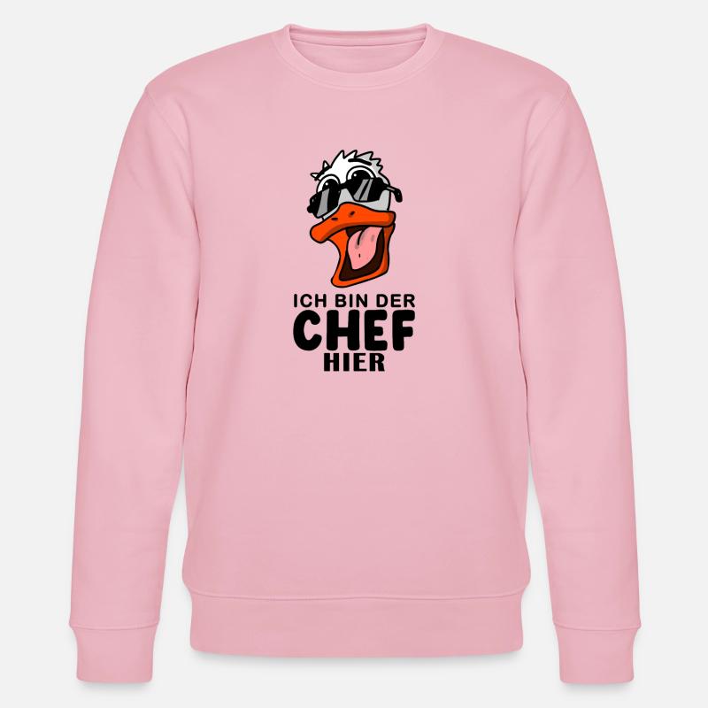 Cool Ente Chef Spruch - Stanley/Stella Unisex Bio-Sweatshirt CHANGER - Hellrosa