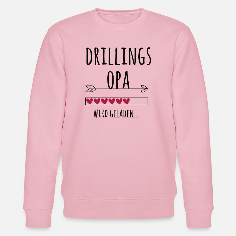 werdender Drillingsopa Schwangerschaft Drillinge - Stanley/Stella Unisex Bio-Sweatshirt CHANGER - Hellrosa
