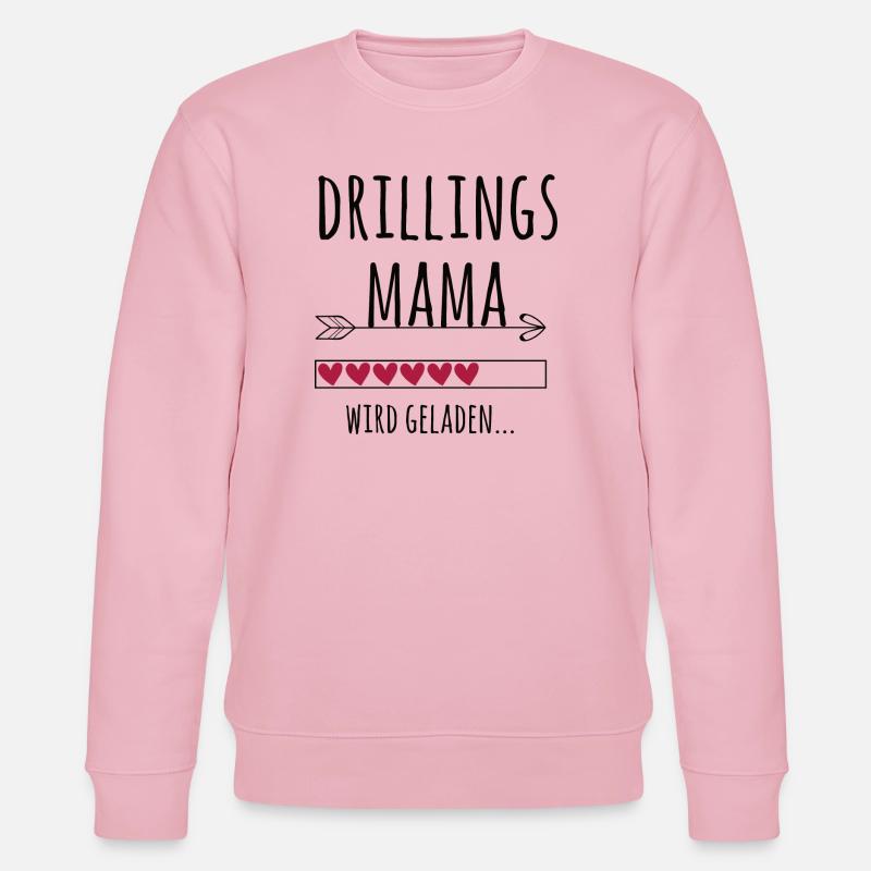werdende Drillingsmama Schwangerschaft Drillinge - Stanley/Stella Unisex Bio-Sweatshirt CHANGER  - Hellrosa