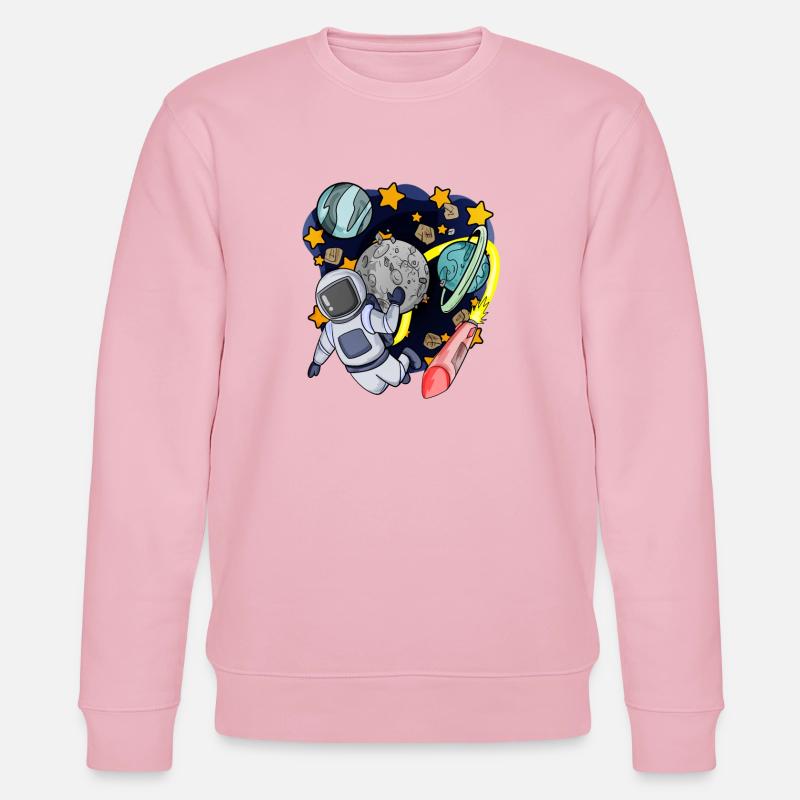 Astronaut im Weltall - Stanley/Stella Unisex Bio-Sweatshirt CHANGER - Hellrosa