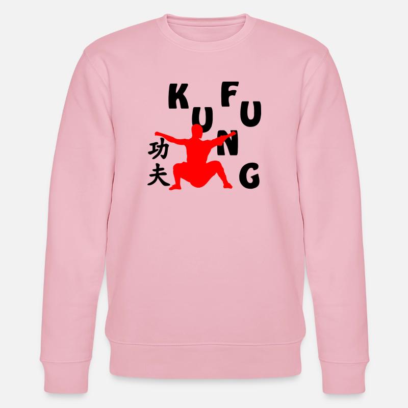 Shaolin Mönch Schattenfigur - Stanley/Stella Unisex Bio-Sweatshirt CHANGER  - Hellrosa