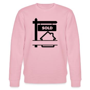 Panneau de logo transparent avec vendu - Sweat bio CHANGER Stanley/Stella Unisexe - rose pâle - Devant - Jaron (178cm) & Liana (172cm)