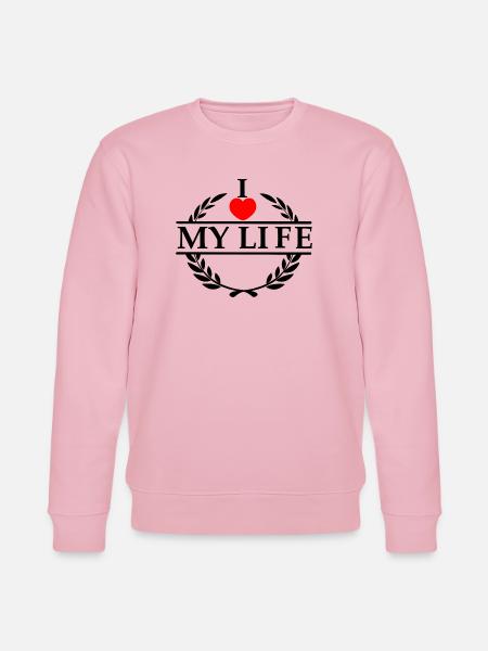 Elsker dit hjerte 020 - Stanley/Stella økologisk unisex-sweatshirt CHANGER  - lys rosa