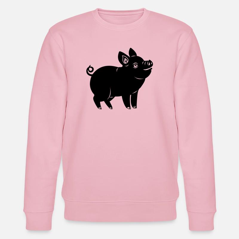 Logo joyeux de cochon Image d’ombre - Sweat bio CHANGER Stanley/Stella Unisexe - rose pâle
