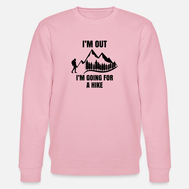 Klettern Wanderer Statement Wandern Berggipfel - Stanley/Stella Unisex Bio-Sweatshirt CHANGER  - Hellrosa