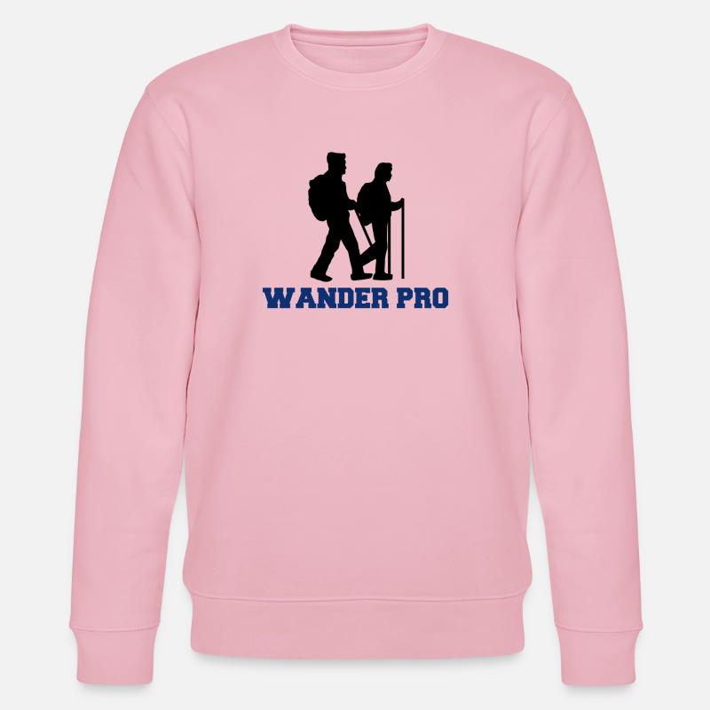 Bergsteigen Wanderung Wanderwege Wandern Wanderer - Stanley/Stella Unisex Bio-Sweatshirt CHANGER  - Hellrosa