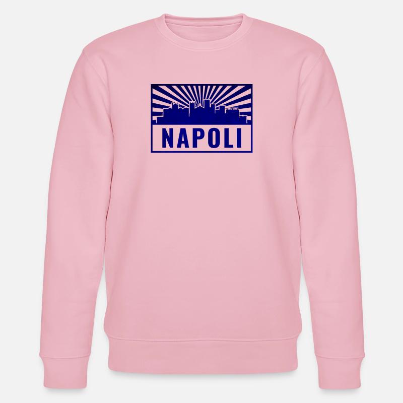 Napoli Skyline Blau Stamp - Stanley/Stella Unisex Bio-Sweatshirt CHANGER  - Hellrosa