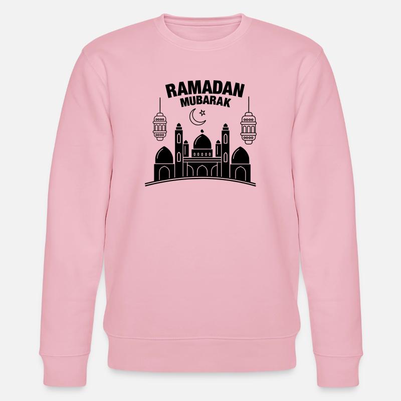 Ramadan Mubarak leuchtet - Stanley/Stella Unisex Bio-Sweatshirt CHANGER  - Hellrosa