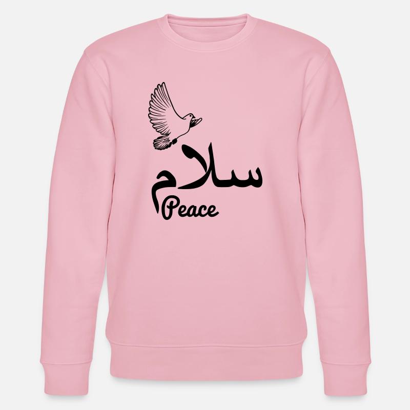 Arab peace with dove peace - Stanley/Stella CHANGER Unisex Organic Sweatshirt - cotton pink