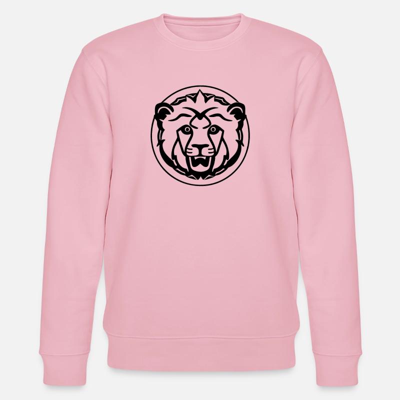 Löwe, Löwenkopf - Stanley/Stella Unisex Bio-Sweatshirt CHANGER - Hellrosa