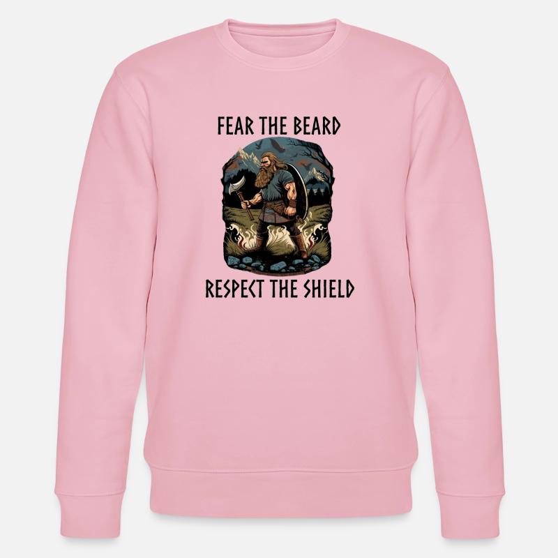 Viking with axe and shield - Stanley/Stella Unisex Bio-Sweatshirt CHANGER  - Hellrosa