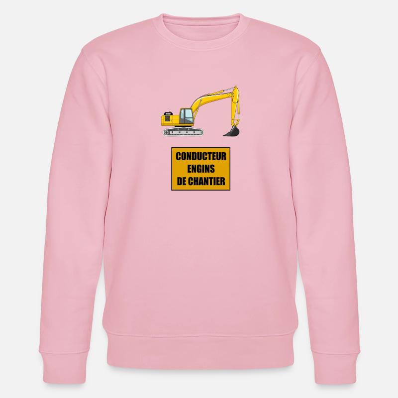 Construction equipment operator - Stanley/Stella CHANGER Unisex Organic Sweatshirt - cotton pink