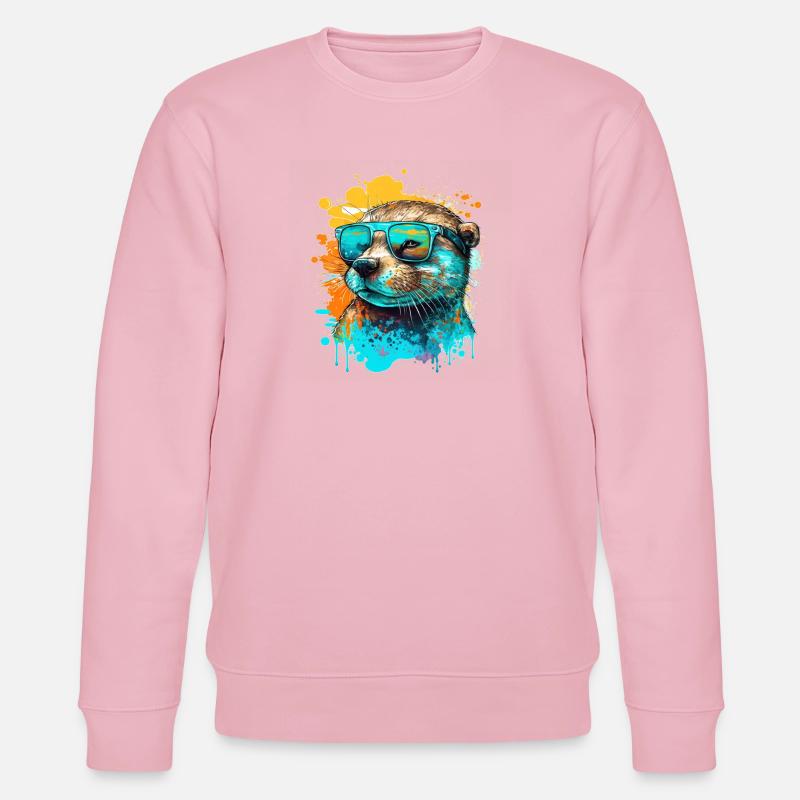 Cool Otter - Stanley/Stella Unisex Bio-Sweatshirt CHANGER  - Hellrosa
