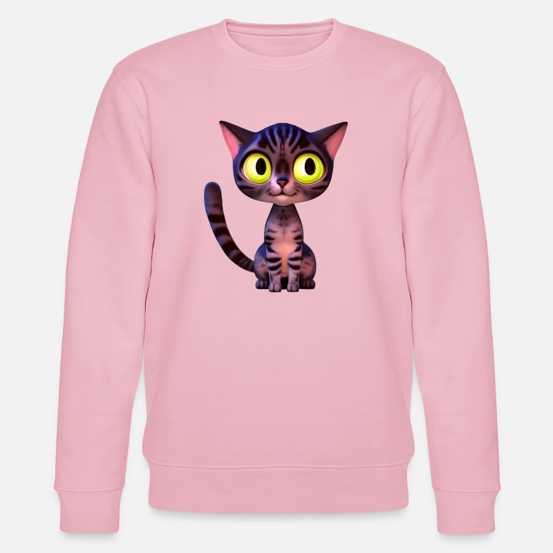 rosa tigerkatze frei - Stanley/Stella Unisex Bio-Sweatshirt CHANGER  - Hellrosa
