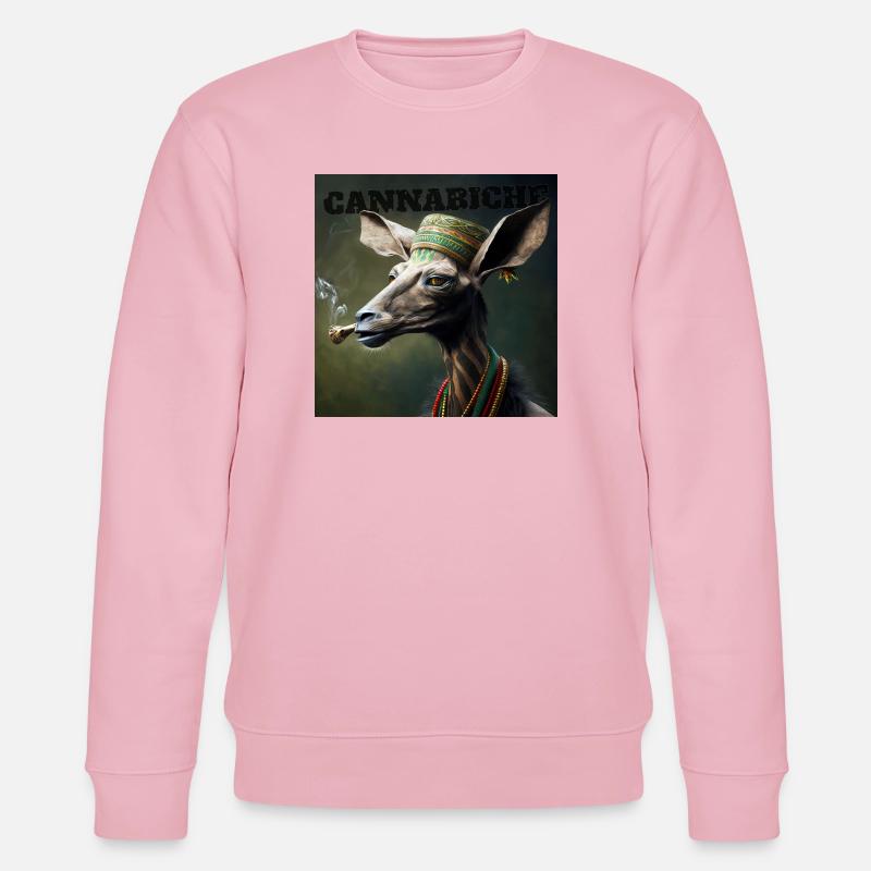 Cannabiche 04 mit Typografie - Stanley/Stella Unisex Bio-Sweatshirt CHANGER  - Hellrosa