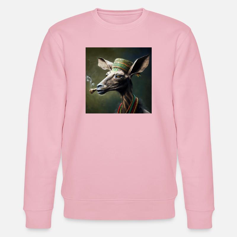 Cannabiche 04 ohne Typografie - Stanley/Stella Unisex Bio-Sweatshirt CHANGER  - Hellrosa