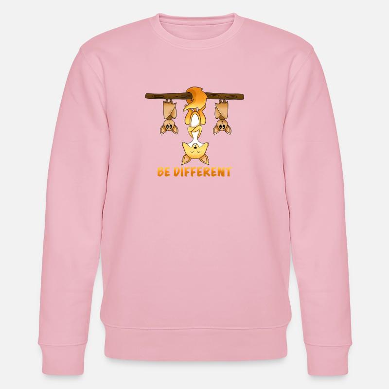süßes Fuchs Motiv be different - Stanley/Stella Unisex Bio-Sweatshirt CHANGER  - Hellrosa