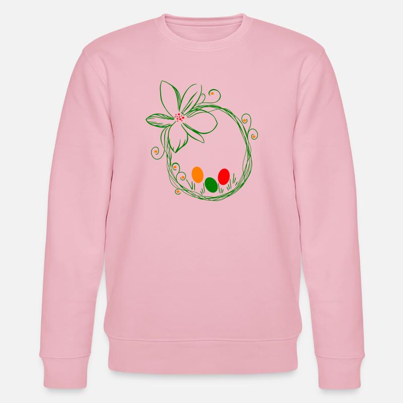 Osternest mit Ostereier - Stanley/Stella Unisex Bio-Sweatshirt CHANGER  - Hellrosa