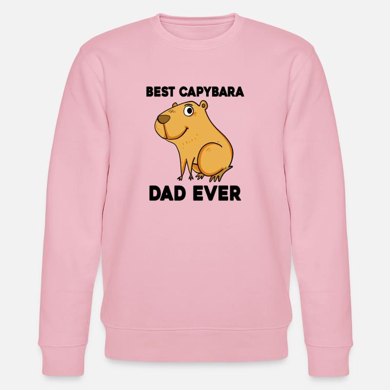 Capybara Père Capybara Capybara Cochon - Sweat bio CHANGER Stanley/Stella Unisexe - rose pâle