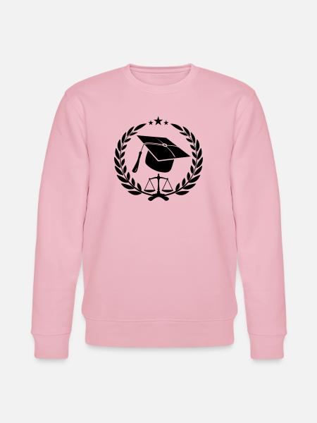 Successful cap logo in laurel wreath - Stanley/Stella CHANGER Unisex Organic Sweatshirt - cotton pink