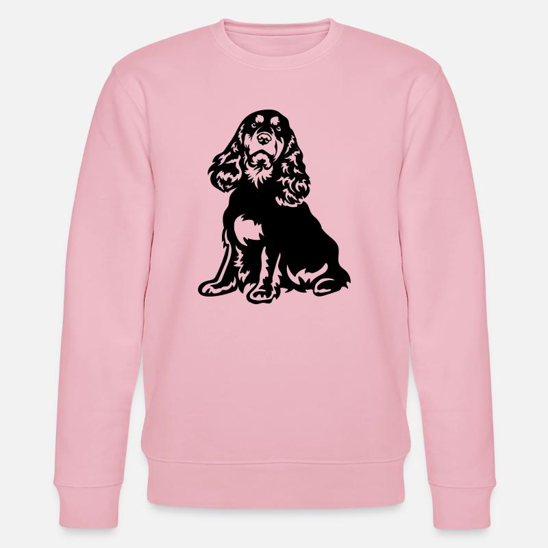 Cocker Spaniel - Stanley/Stella CHANGER Unisex Organic Sweatshirt - cotton pink