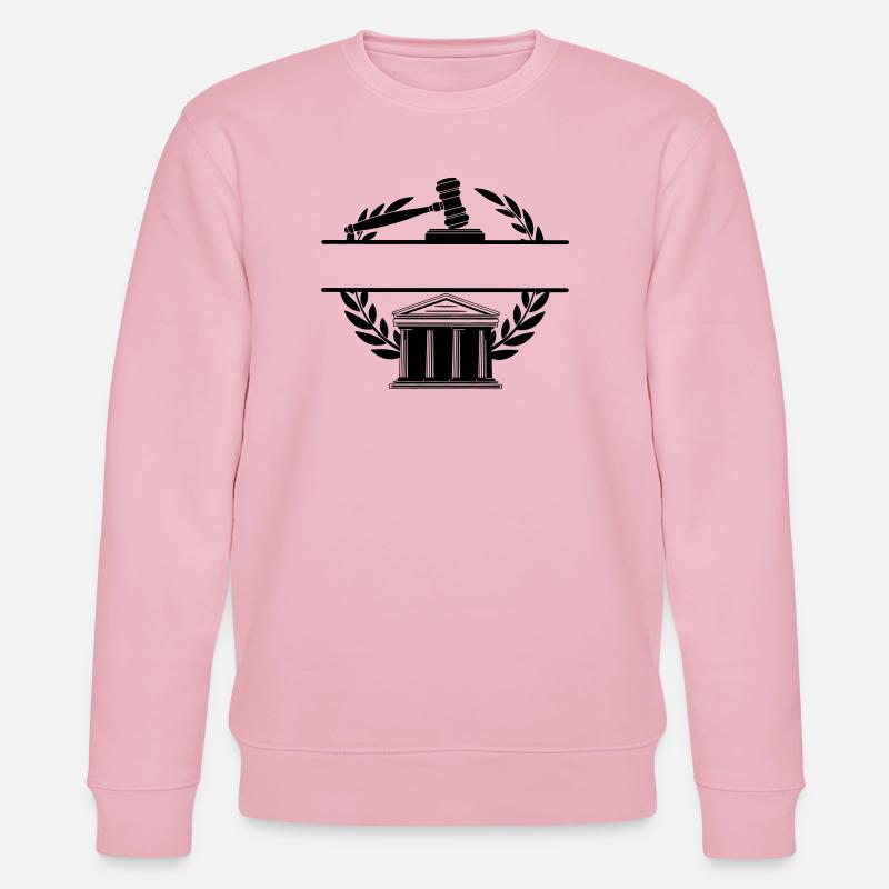 Anwaltsmonogramm Gerichtsgebäude - Stanley/Stella Unisex Bio-Sweatshirt CHANGER  - Hellrosa
