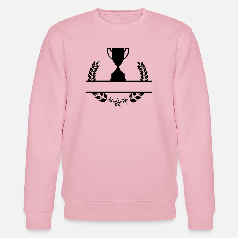 Coupe monogramme de couronne de laurier - Sweat bio CHANGER Stanley/Stella Unisexe - rose pâle