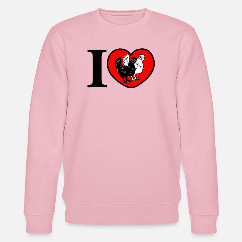 Herzhühner lieben - Stanley/Stella Unisex Bio-Sweatshirt CHANGER - Hellrosa