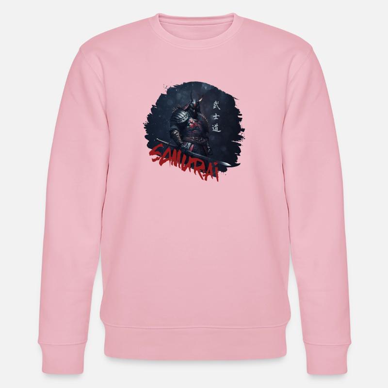 Samurai Krieger mit Katana - Stanley/Stella Unisex Bio-Sweatshirt CHANGER  - Hellrosa