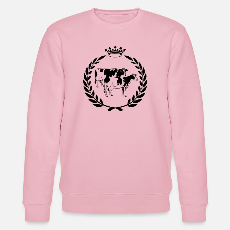 Couronne de laurier de vache primée - Sweat bio CHANGER Stanley/Stella Unisexe - rose pâle
