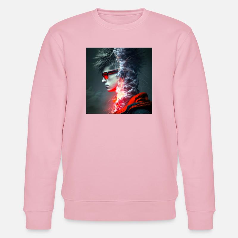 Portrait elektrik 03 - Stanley/Stella Unisex Bio-Sweatshirt CHANGER  - Hellrosa