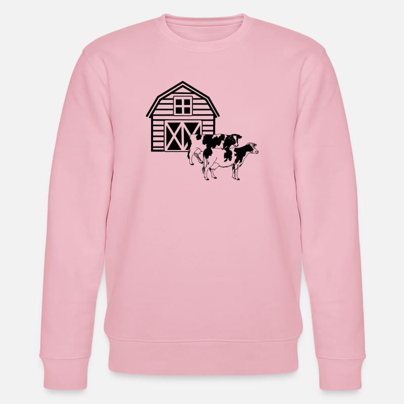 Kuhfarm - Stanley/Stella Unisex Bio-Sweatshirt CHANGER  - Hellrosa