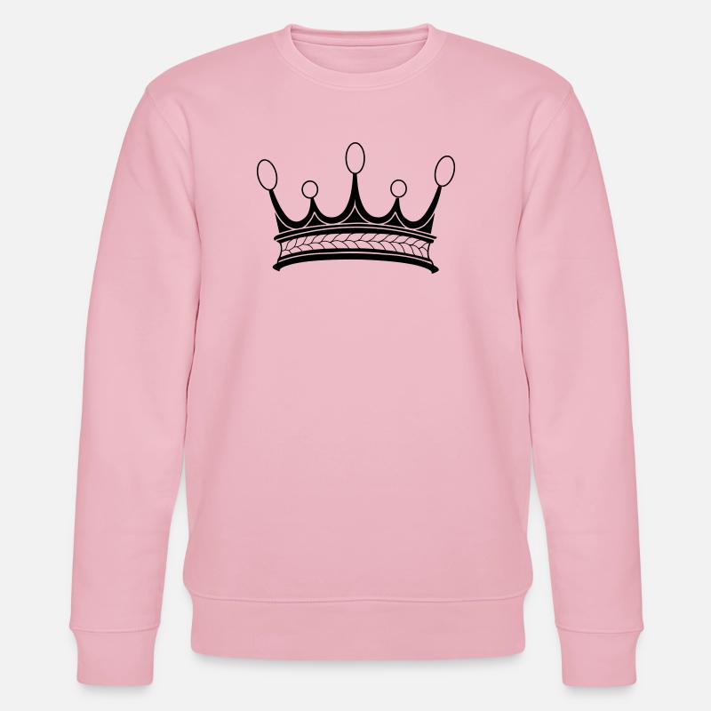 Couronne cinq perles image d’ombre transparente - Sweat bio CHANGER Stanley/Stella Unisexe - rose pâle