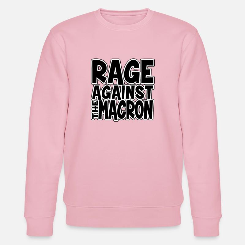Colère Contre Macron Slogan Bold - Sweat bio CHANGER Stanley/Stella Unisexe - rose pâle