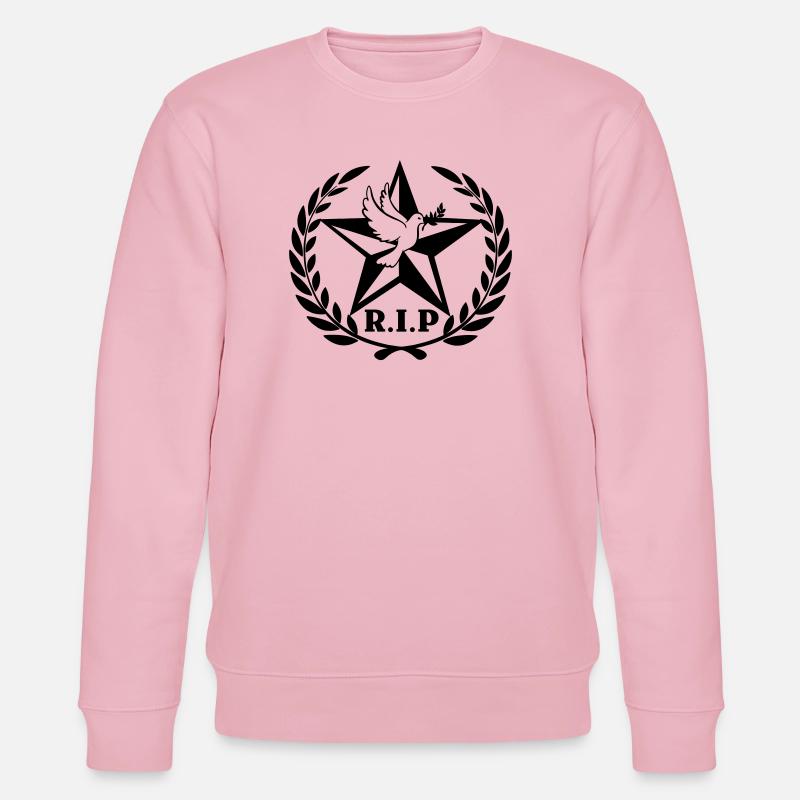 R.I.P Sterntaube Lorbeerkranz - Stanley/Stella Unisex Bio-Sweatshirt CHANGER  - Hellrosa
