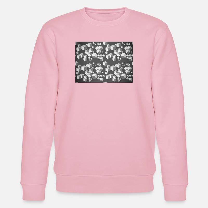 Dekopattern Grau-Weiss - Stanley/Stella Unisex Bio-Sweatshirt CHANGER  - Hellrosa